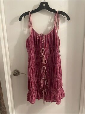 NWT For Love and Lemons medium Shades of pinks Felicity Mini Dress